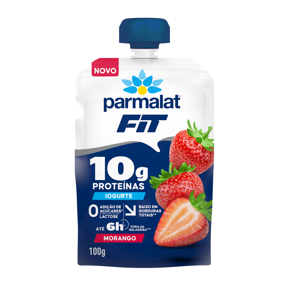 Iogurte Pouch Fit Morango Parmalat 100g